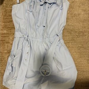 Light Blue  Belted Romper
